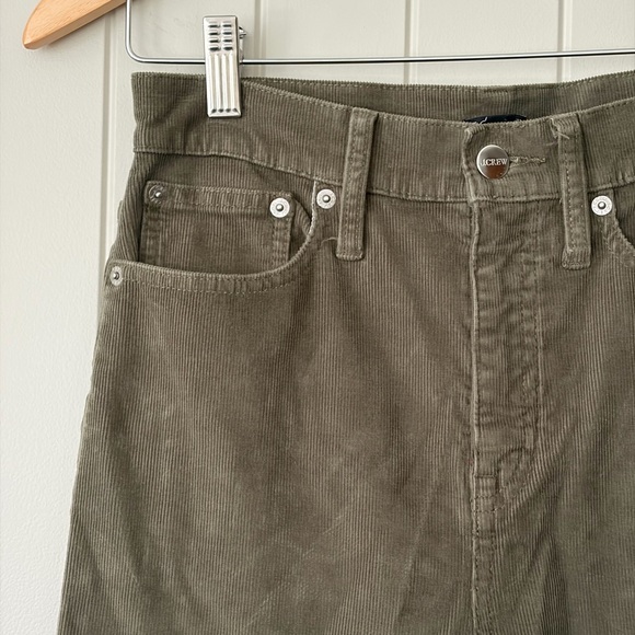 J.Crew Re-Imagined Olive Green Corduroy High-Rise Wide-Leg Pants Size 25 - Picture 4 of 15